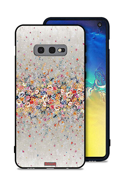 Tolwak غطاء حماية لهاتف Samsung Galaxy S10e بتصميم زهور صغيرة وفن تجريدي