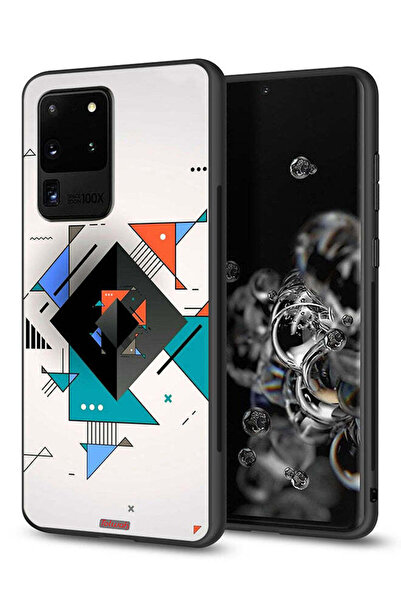 Tolwak غطاء حماية لهاتف سامسونج جالكسي S20 ألترا بأشكال مربعة ومثلثة ونمط تجريدي