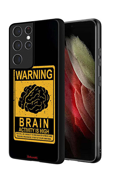 Tolwak غطاء حماية لهاتف Samsung Galaxy S21 Ultra 5G تحذير من ارتفاع نشاط الدماغ