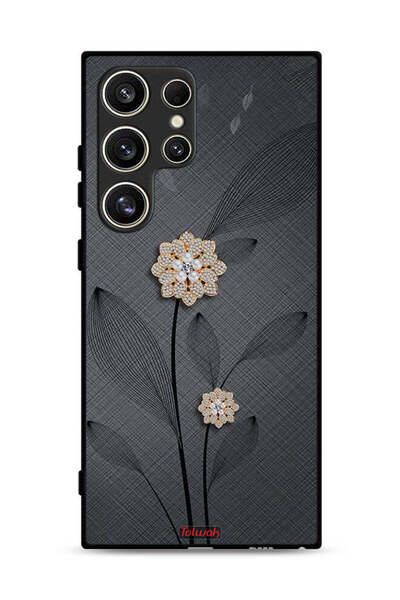 Tolwak غطاء حماية لهاتف سامسونج جالاكسي S24 ألترا 5G برسومات زهور ماسية