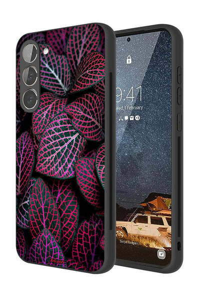 Tolwak غطاء حماية لهاتف سامسونج جالاكسي S23 5G بنقشة أوراق سالجا