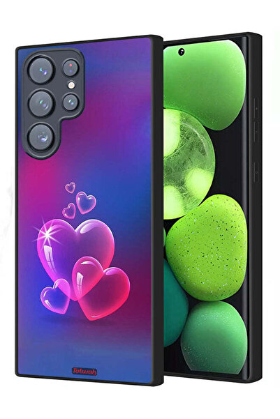 Tolwak غطاء حماية لهاتف سامسونج جالاكسي S23 ألترا 5G بنقشة قلوب الماء