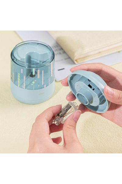 Deli Deli EH508-BL Electric Pencil Sharpener – ideal for neat desks & school supplies