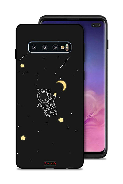 Tolwak غطاء حماية لهاتف Samsung Galaxy S10 Plus بتصميم مشبك فني لرائد فضاء