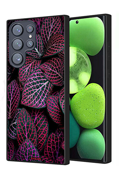 Tolwak غطاء حماية لهاتف سامسونج جالاكسي S22 ألترا 5G بنقشة أوراق سالجا