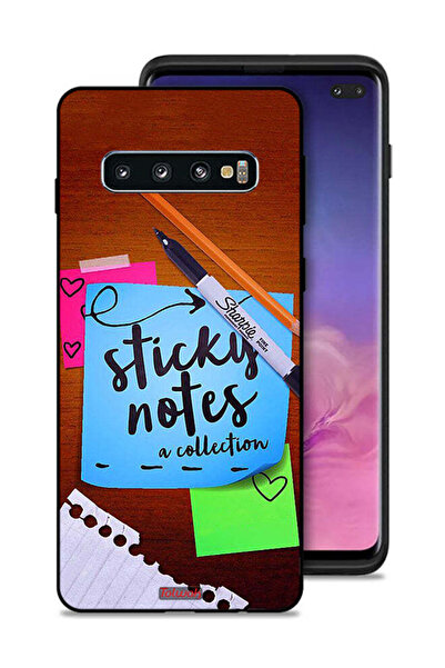 Tolwak غطاء حماية لهاتف سامسونج جالكسي S10 بلس مع ملاحظات لاصقة