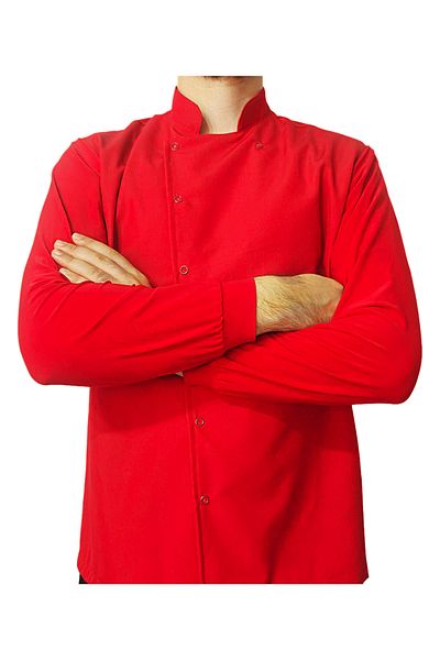 Ant Rotagrup Üniforma ve İş Elbiseleri Cook Jacket Lycra Sleeve Unisex Snap Fastener Long Sleeve Chef Cook Kitchen Jacket