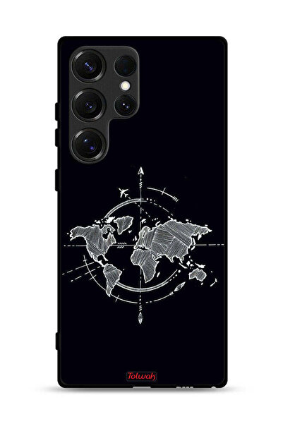Tolwak غطاء حماية لهاتف سامسونج جالاكسي S25 ألترا بتصميم فن البوصلة