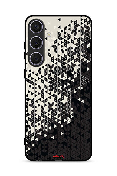 Tolwak غطاء حماية لهاتف سامسونج جالاكسي S25 بلس بنمط مثلث فني رقمي