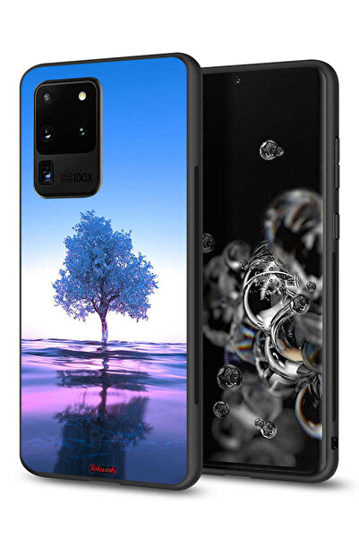 Tolwak غطاء حماية لهاتف سامسونج جالكسي S20 ألترا بتصميم شجرة نيون وانعكاس مائ...