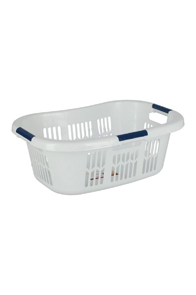 RUBBERMAID High Quality Plastic Durable and Portable Hiphugger Laundry Basket White