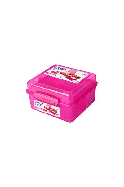 Sistema Lunch Cube Max with Yogurt Pot Assorted Color 2 Liter