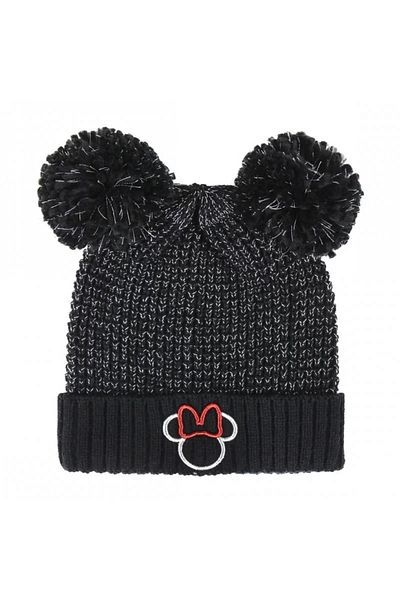 Minnie Mouse Beanie with Bow – Black