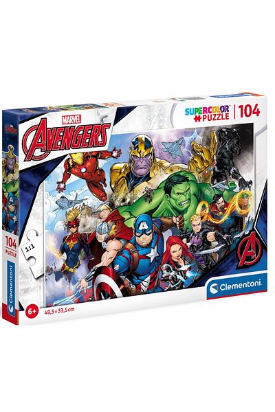AVENGERS Comics Puzzle – 104 Pieces – Black – 48.5 x 33.5 cm