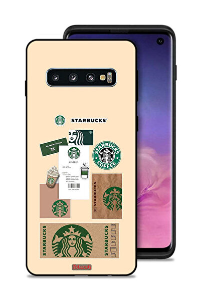 Tolwak غطاء حماية لهاتف Samsung Galaxy S10 بملصق قهوة