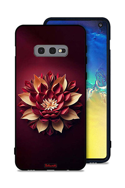 Tolwak غطاء حماية لهاتف Samsung Galaxy S10e بتصميم زهور تجريدية