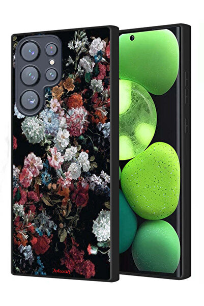 Tolwak غطاء حماية لهاتف سامسونج جالاكسي S22 ألترا 5G بنقشة ورود عتيقة