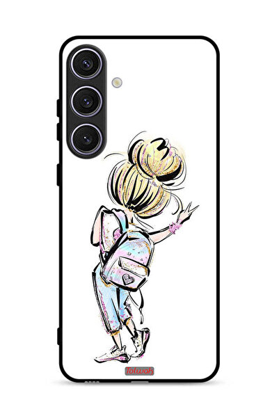 Tolwak غطاء حماية لهاتف سامسونج جالاكسي S24 بلس 5G، رسم فتاة العودة إلى المدرسة