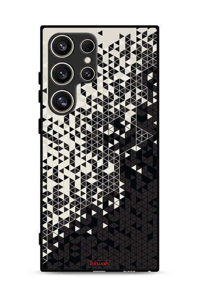 Tolwak غطاء حماية لهاتف سامسونج جالاكسي S24 ألترا 5G بنمط مثلث فني رقمي