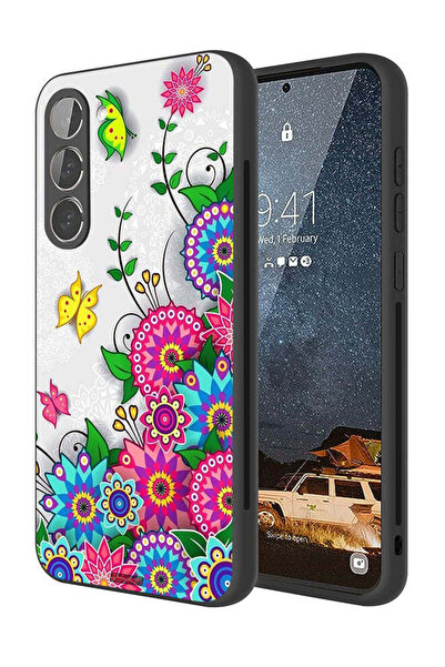 Tolwak غطاء حماية لهاتف سامسونج جالاكسي S23 5G بنقشة زهور ماندالا