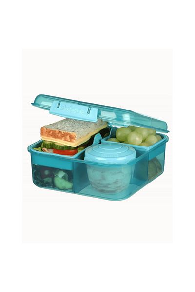 Sistema Freezer Safe BPA-Free Plastic Lunch Box with Yogurt Pot Assorted Color