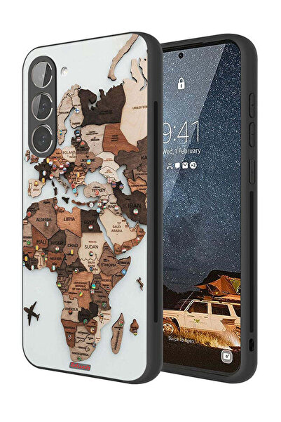 Tolwak غطاء حماية لهاتف Samsung Galaxy S23 Plus 5G بتصميم خريطة العالم