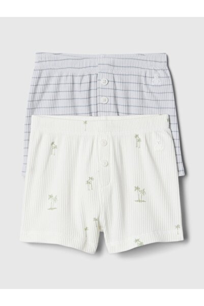 GAP Bebek Gri First Favorites Pull-On 2'li Şort Seti