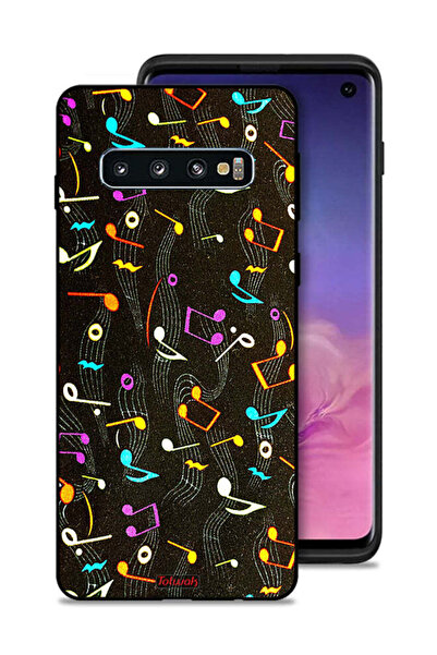 Tolwak غطاء حماية لهاتف Samsung Galaxy S10 بنمط قماش موسيقي