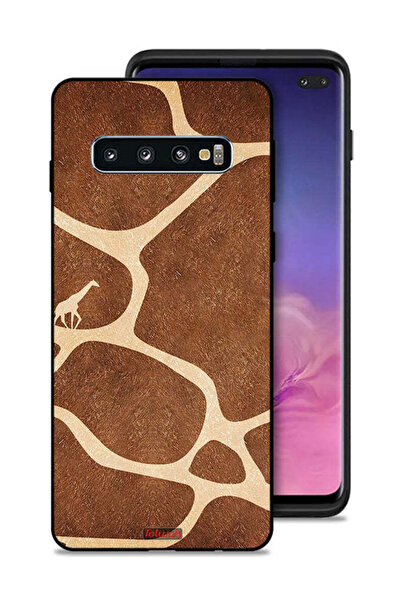 Tolwak غطاء حماية لهاتف سامسونج جالاكسي S10 بلس - جلد الزرافة