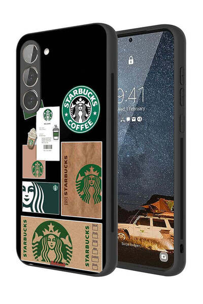 Tolwak غطاء حماية لهاتف سامسونج جالاكسي S23 5G ملصق ستاربكس