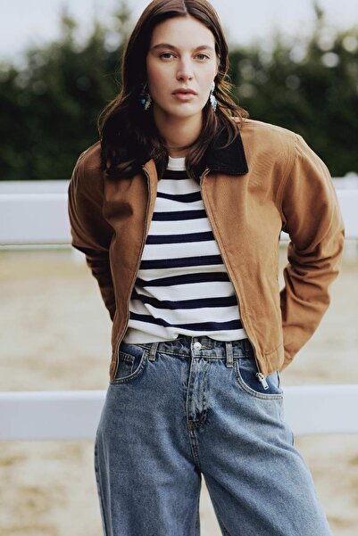 DeFacto Kadın Mont E6260Ax/Bn561 CAMEL