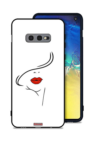 Tolwak غطاء حماية لهاتف Samsung Galaxy S10e برسومات وجه فتاة