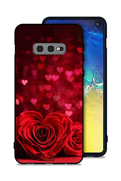 Tolwak غطاء حماية لهاتف Samsung Galaxy S10e بتصميم زهور على شكل قلب وفن تجريدي