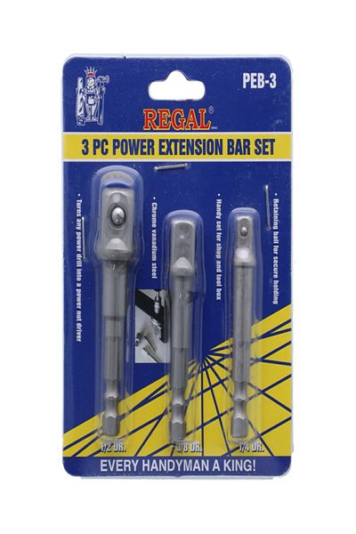 Regal 3-Piece Power Extension Bar Set