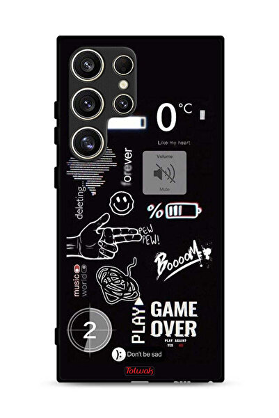 Tolwak غطاء حماية لهاتف Samsung Galaxy S24 Ultra 5G Game Over Pew Pew