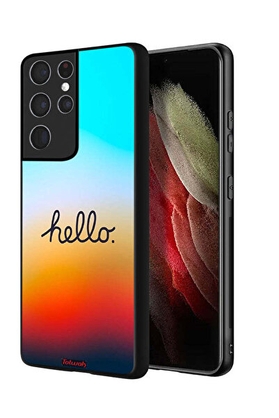 Tolwak Samsung Galaxy S21 Ultra 5G Protective Case Cover Hello