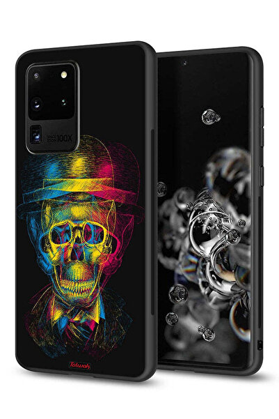 Tolwak غطاء حماية لهاتف سامسونج جالكسي S20 ألترا بتصميم جمجمة وقبعة ملونة وفن...