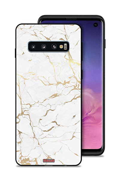 Tolwak غطاء حماية لهاتف سامسونج جالكسي S10 بنمط رخامي