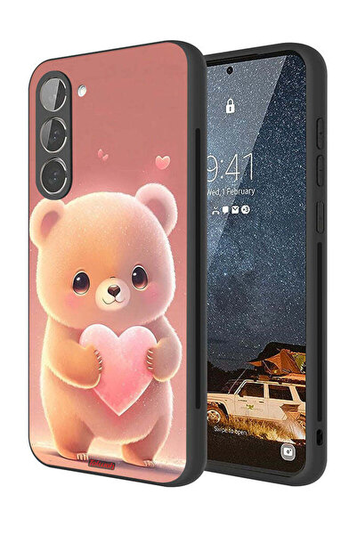 Tolwak غطاء حماية لهاتف سامسونج جالاكسي S23 بلس 5G باندا صغير لطيف يحمل قلبًا