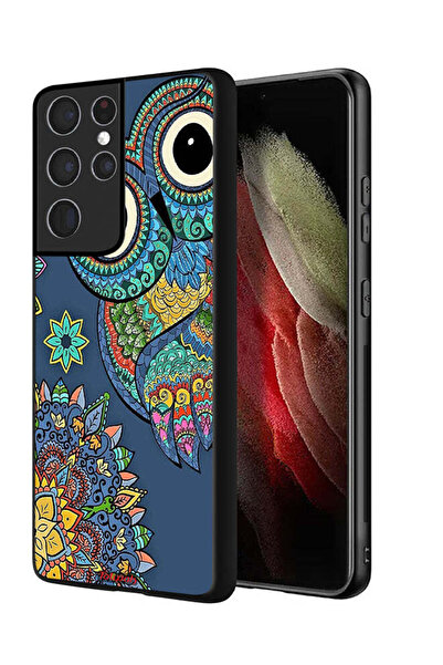 Tolwak غطاء حماية لهاتف سامسونج جالاكسي S21 ألترا 5G بتصميم بومة زهرية