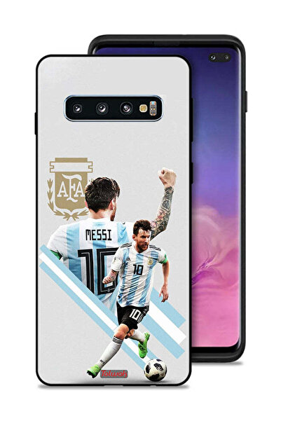 Tolwak غطاء حماية لهاتف سامسونج جالاكسي S10 بلس برسومات ليو ميسي