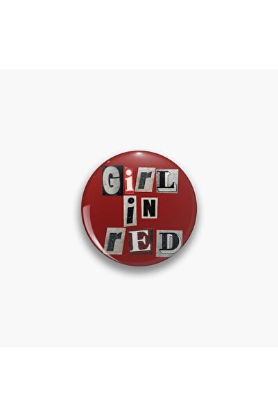 fırsatlar diyarı Girl in Red Yazılı Buton Rozet