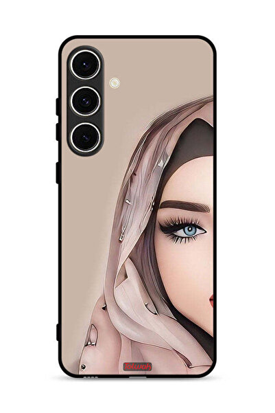 Tolwak Samsung Galaxy M56 5G Protective Case Cover Half Face Girl Art