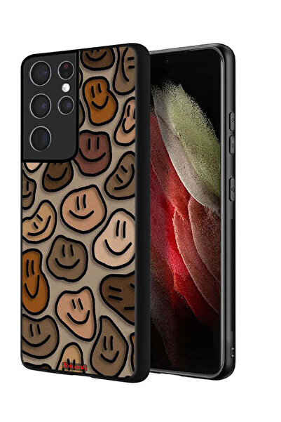 Tolwak Samsung Galaxy S21 Ultra 5G Protective Case Cover Smiley Faces Art