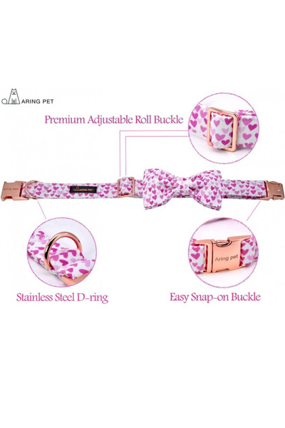 OEM Aring Pet 2-piece bow tie and dog collar set, L, adjustable length between 40.6 and 60 cm