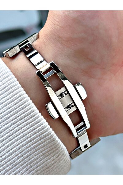 Romanson Fonksiyonlu 24 Ay Garantili Gümüş Renk Safir Cam Çelik Kasa Erkek Kol Saati 1631.01MR