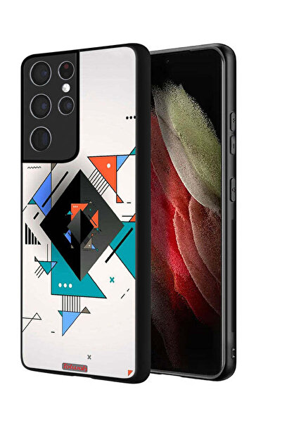 Tolwak غطاء حماية لهاتف سامسونج جالاكسي S21 ألترا 5G بأشكال مربعة ومثلثة ونمط...