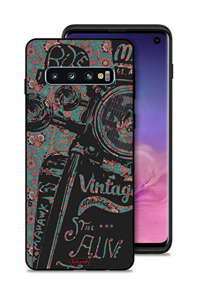 Tolwak غطاء حماية لهاتف Samsung Galaxy S10 بتصميم دراجة نارية كلاسيكية
