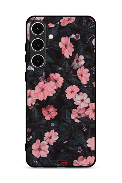 Tolwak غطاء حماية لهاتف سامسونج جالاكسي S24 FE 5G - زهر الخوخ والورود الصغيرة