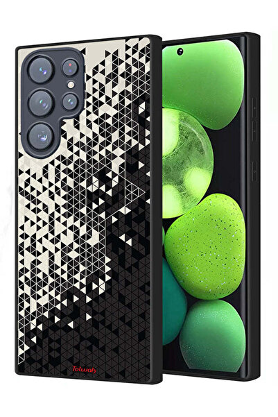 Tolwak غطاء حماية لهاتف سامسونج جالاكسي S22 ألترا 5G بنمط مثلث فني رقمي
